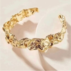 Amber Sceats Emery Cuff Bracelet 24K Gold-Plated NWT